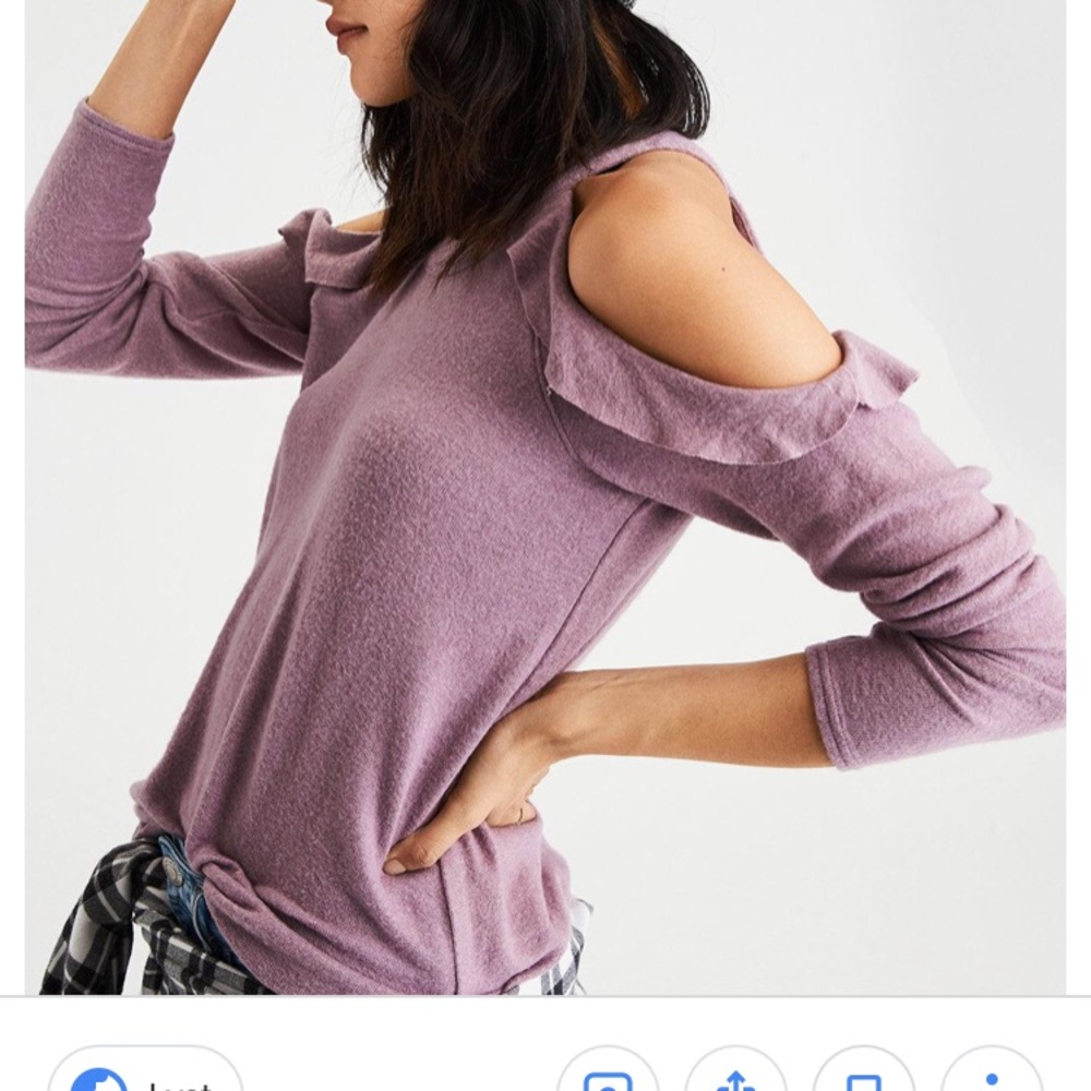 AE Plush Cold Shoulder Long Sleeve